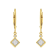 14K Yellow Gold Over Sterling Silver Diamond Dangle Earrings 1/3ctw