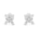 14K White Gold Marquise Diamond Flower Stud Earring 1.00ctw