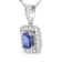 18K White Gold 1/4ctw Round Diamond and 6x4mm Purple Tanzanite Halo
18" Pendant w\chain