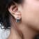 18K White Gold Emerald Cut Aquamarine Gemstone with Round Diamonds Halo
Omega Clip Stud Earrings