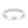 14K White Gold 1/2ctw Diamond 5-Stone Band Ring (H-I Clarity, SI2-I1 Color)