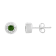 Sterling Silver 1/5ctw Round Brilliant-Cut Green Diamond Miracle-Set
Stud Earrings