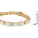 14K Yellow Gold 8.30ctw Baguette and Princess-Cut Diamond Bracelet
