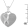 Sterling Silver 1/10ctw Diamond Heart Pendant w\chain (H-I, I1-I2)