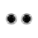 0.75ctw Treated Black Diamond Solitaire Sterling Silver Stud Earrings