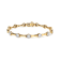 10K Yellow Gold Over Sterling Silver 1.0 Cttw Miracle Set Diamond Bezel
Style Station Link Bracelet