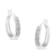 Sterling Silver 1/10ctw Miracle Set Diamond Full Circle Hoop Earrings