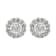 0.50ctw Round Diamond Sterling Silver Halo Stud Earrings