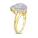 10K Yellow Gold 1/2ctw Round and Baguette Diamond Pear Ring (I-J Color,
I1-I2 Clarity) - Size 7