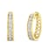10K Two-Tone Gold Diamond Hoop Earring 1/2ctw