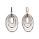 18K Rose Gold 5.00 Cttw Round Black and White Diamond Graduated Hoop
Dangle Earrings