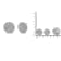18K White Gold 3 1/2ctw Shared Prong Set Diamond Cluster Composite Disc
Stud Earrings