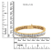14K Yellow Gold 8 5/8ctw Baguette and Princess Cut Diamond Eternity Bracelet