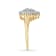 10K Yellow Gold 1/2ctw Mixed Shapes Diamond Domed Pavé Cluster with Halo
Cocktail Ring