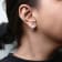 18K Rose Gold Pave Round Diamonds Chain Huggie Earrings