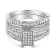 Sterling Silver 3/4ctw Round Diamond Composite Engagement Ring and Band Set