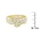 10K Yellow Gold 3/4ctw Channel Set Mixed Cut Diamond Bypass Ring (J-K
Color, I1-I2 Clarity)