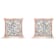 10K Rose Gold Over Sterling Silver Princess Diamond Quad Stud Earrings 0.5ctw
