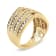1.50ctw Champagne Diamond 10K Yellow Gold Over Sterling Silver Band