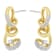 Espira 10K Two Tone Gold Round cut Diamond Earring 0.05ctw