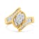 14K Yellow Gold Mixed Cut Diamond Marquise Shaped Ring (1 1/4ctw, G-H
Color, SI1-SI2 Clarity)