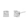 10K White Gold 1.0ctw Invisible Set Princess-Cut Diamond Composite
Square Shape Stud Earrings