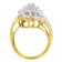10K Yellow Gold Round and Baguette Diamond Swirl Ring (2.0ctw, J-K
Color, I2 Clarity)