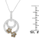 Sterling Silver 1ctw Round Cut Diamond Floral Garden Pendant With Chain
(H-I, I1-I2)