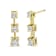 14K Yellow Gold 1/2ctw Round Diamond 3 Stone Graduated Drop Past,
Present and Future Stud Earrings