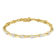 2.00ctw Round and Baguette White Diamond 10K Two-tone Gold Tennis Bracelet