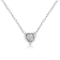 0.10ctw Round Miracle-Set Diamond 10K White Gold Heart Pendant with Chain