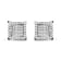 10K White Gold 1 1/4 Cttw Princess Diamond Composite Double Square and
Halo Stud Earrings