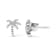 10K White Gold 1/10 Cttw Diamond  Encrusted Palm Tree Stud Earrings (H-I
Color, I1-I2 Clarity)