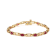 10K Yellow Gold Ruby and 1/10ctw Diamond Bar Prong Set Bracelet (H-I
Color, SI1-SI2 Clarity)