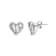 Sterling Silver 1/2 Cttw Round and Baguette Diamond Composite Heart
Shaped Stud Earring
