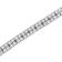 Sterling Silver 3.0ctw Prong-Set Round Diamond 2 Row Link Tennis Bracelet
