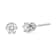 0.50ctw Round Diamond 14K White Gold 6 Prong Crown Stud Earrings