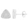 14K White Gold 1/2ctw Trillion Shaped Diamond Stud Earrings