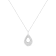 .925 Sterling Silver Prong-Set Diamond Accent Fashion Double Drop Design
18" Pendant Necklace