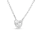 14k White Gold 1/4ctw Lab Grown Heart Shape Diamond Solitaire Necklace
(E-F Color, SI1-SI2 Clarity)