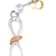 Two-Toned Sterling Silver Awareness Ribbon Dangle Earrings