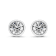 14K White Gold 2.0 Cttw Lab Grown Diamond Screw-Back Classic Bezel
Solitaire Stud Earrings