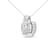 14K White Gold 2ctw Princess and Baguette Cut Diamond Double Loop
Pendant w\chain(G-H, VS1-VS2)
