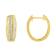 10K Yellow Gold 3/4 Cttw Pave and Channel Set Diamond Triple Row Modern
Hoop Earrings