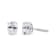 0.50ctw Lab Grown Oval Diamond Solitaire 14K White Gold Stud Earrings