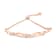 14K Rose Gold Over Sterling Silver Diamond Accent Alternating Bolo
Bracelet - 6" to 9" Adjustable