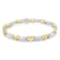 14K Two-Tone Gold 2.0ctw Princess-Cut Diamond Tapered and X-Link Tennis Bracelet
