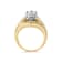 14K Yellow Gold 2-1/3ctw Diamond Cluster Band Engagement Ring &
Wedding Band Set Size 7