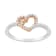 10K Two Toned Gold Diamond Heart Cocktail Ring (1/5ctw, H-I Color, I1-I2 Clarity)