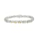 3.5 mm Lab Created Yellow Citrine and 1/6 ctw Diamond Rhodium Over
Sterling Silver Tennis Bracelet